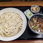 ひじり製麺 - つけ汁 豚肉サンド