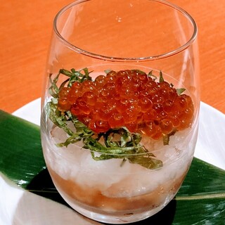 Salmon roe and grated jelly