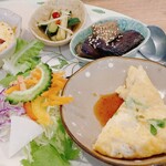 Mori Kafe - Aコースランチ　古代米大盛　レーズンRケーキ