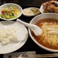 味の中華 羽衣 銀座本店 - Cランチ　温麺と唐揚げ　ライス付