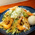 灼味噌らーめん 八堂八 - 冷やし味噌 1200円、味玉・岩のり・海老増し 各150円