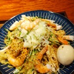 灼味噌らーめん 八堂八 - 冷やし味噌 1200円、味玉・岩のり・海老増し 各150円