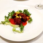 中国料理 礼華 四君子草 - 黒豚スペアリブの唐揚げ パイナップルソース