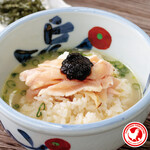 Chicken hot water soup with seaweed chazuke