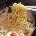 北海道らーめん 奥原流 久楽 江別店 - 白味噌味付玉子ラーメン￥８８０の延びた麺