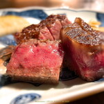 人形町今半 - 特上ロース（スーパーレアで焼いてもらいました）