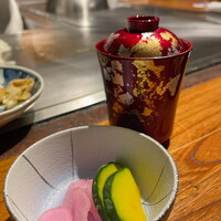 人形町今半 本店 - お新香と赤出汁