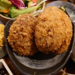 Kafe Mokuren - シイタケ肉詰めフライ単品  @330円