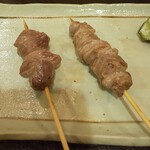 焼き鳥かねまさ - 砂ギモと砂ギモのエンガワ