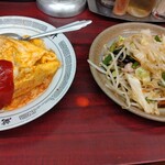 萬来軒 - オムライス＆肉野菜炒め