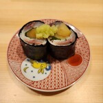 Asabu Juuban Sushi Tomo - ガリの大葉巻き