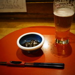 しづか - 生ビールをグイッと二杯