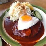 えんとつ - サービスランチ「ハンバーグ」♬