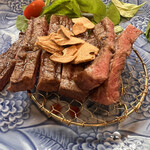 乃味芳 - 近江牛ミスジステーキ。