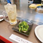 広島風お好み焼 もみじ屋 - 梅酒ソーダ　広島菜