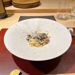 パルコ フィエラ - 自家製タヤリン＆サルシッチャ、三つ葉、36ヶ月熟成のパルミジャーノ