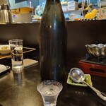食彩播 - 常連客持ち込みの日本酒　蓬莱　極秘酒　純米大吟醸　山田錦