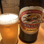 サバの駅 - 瓶ビール（キリンラガー）