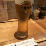 サバの駅 - 生中ジョッキグラス（キリン一番搾り）