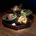 炭焼 おかげさん - お惣菜4点盛り