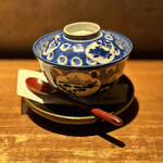 炭焼 おかげさん - 〆卵黄醤油付け鳥そぼろ丼