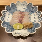 くずし 之助 - 舞阪産甘鯛の昆布〆　塩ぽん酢