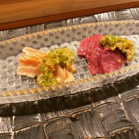 肉割烹 五平 - ミノとハツ