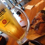 Tsukiji Gindako - 生ビール＆たこ焼き