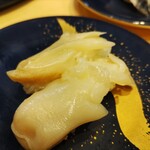 Kaitenzushi Honjin - つぶ貝。赤貝同様、さすがの美味しさ！