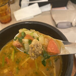 Soupcurry kaju - 細かい野菜と少しの挽肉