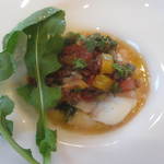 マリーゴールド門司港迎賓館 - 白身魚のオーフーじゃがいもピューレとアンティボワーズソース