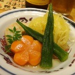 旬味ひげ - 2013.6糸瓜と車麩の冷製たき合わせ