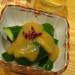 旬味ひげ - 2013.6たたき胡瓜の梅みそがけ