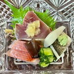 Kaiseki Kameyama - 鰹塩たたき、金目鯛、魳炙り