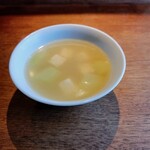 Chuugokusai Naramachi Kuko - 薬膳養生湯菜、奈良の在来大豆 「大鉄砲」の氷豆腐、野川胡瓜、ハトムギ・干し貝柱・干し椎茸・干し海老の滋味溢れるスープ