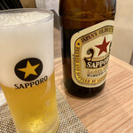 麺処 ほん田 - 中瓶ビール