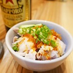 喰間 - お通しの豚しゃぶサラダ