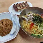 Rairai Tei - 冷麺　がっつりA定食(半チャーハン+餃子)