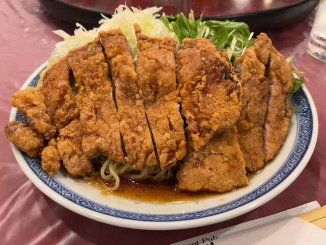 昭和レトロ 排骨麺 パイコーメン 食品サンプル 直径約21.5cm 町中華 街