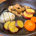 Today's grilled organic vegetables ~ with 3 types of sauce ~ S