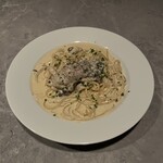 Cream pasta with Oyster