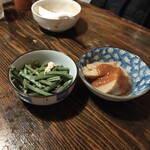 田吾作 - わらび酢の物　筍煮