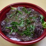 魚天 - 鯨ステーキ丼５５０円・・・これは美味しい。