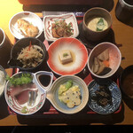 Mimasuya Okudohan - 左下の小鉢、元々のお刺身。