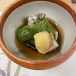 鮨 はる孝 - ナスと万願寺