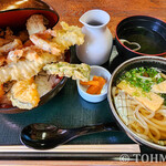 210448164 - 海鮮天丼とミニうどん。