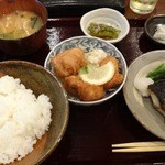 旬菜織部 - 2013.8塩さばと鶏唐揚の定食