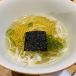 飯田商店 - お出汁割り(にぼし)    200円