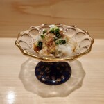 Sushi Shinkai - 本マグロとモロヘイヤの山かけ