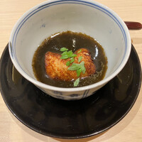 すし宮川 - 海苔のあんとふぐ唐揚げ